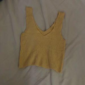 brandy melville yellow ribbed tank